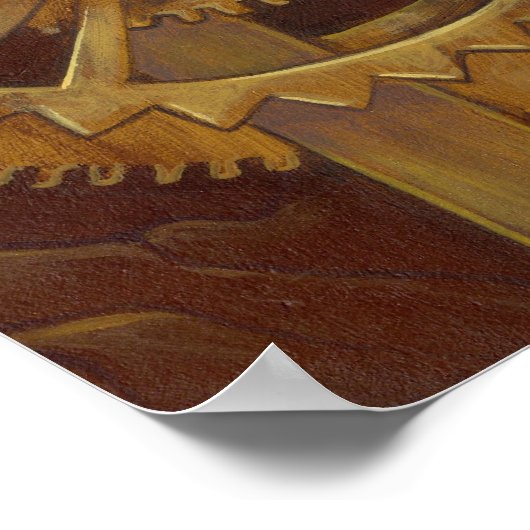 Alice in Clockwork - Steampunk in Wunderland Print Poster (Ecke)