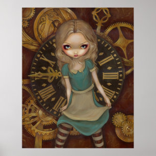 Alice in Clockwork - Steampunk in Wunderland Print Poster