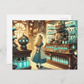 Alice in der Apothekenkarte Steampunks Postkarte (Vorne/Hinten)