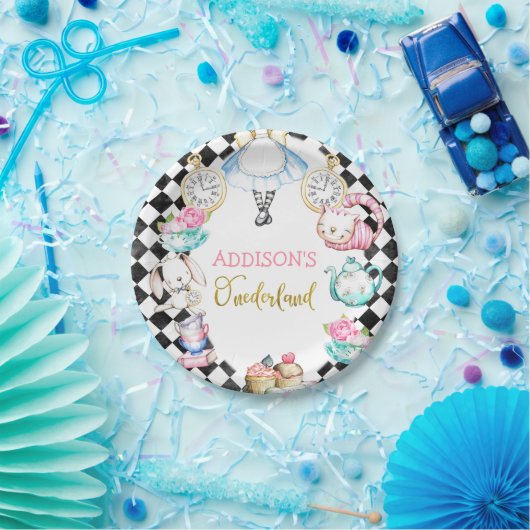 Alice in der Black Diamond Birthday Plate Pappteller (Party)