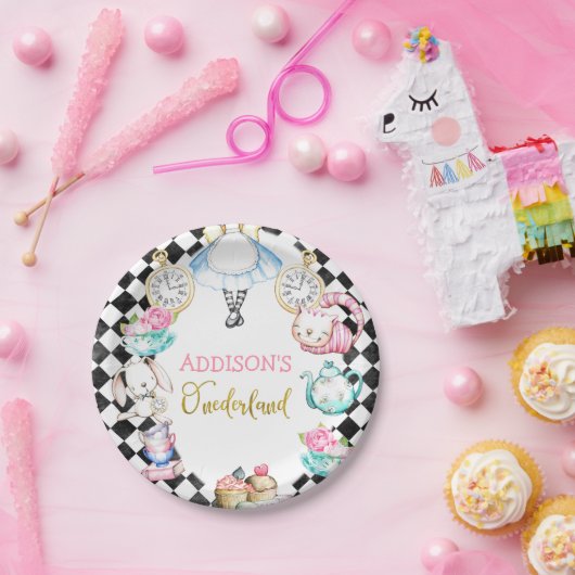 Alice in der Black Diamond Birthday Plate Pappteller (Party)