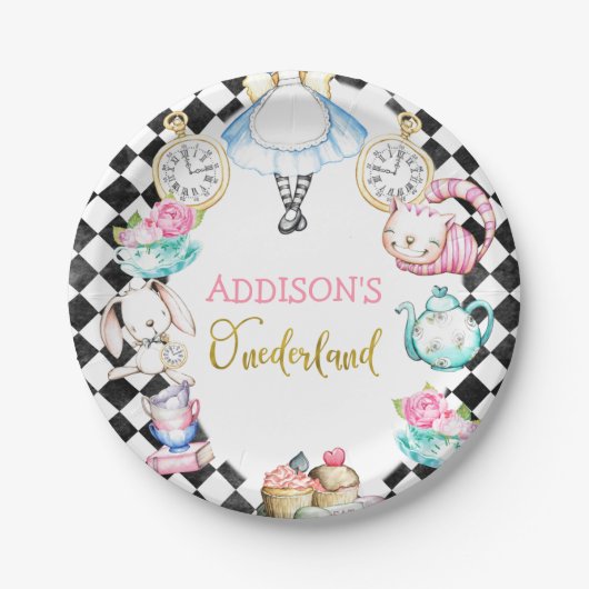 Alice in der Black Diamond Birthday Plate Pappteller (Vorderseite)