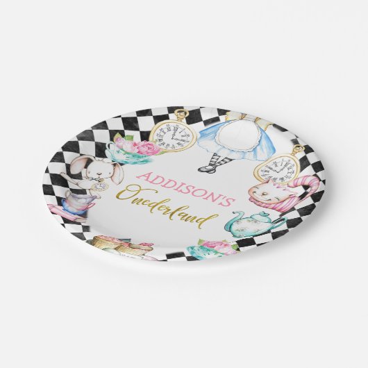 Alice in der Black Diamond Birthday Plate Pappteller (Schrägansicht)