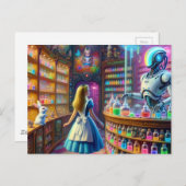 Alice in der Fantasty Robotic Apothekary Postkarte (Vorne/Hinten)