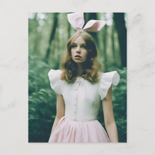 Alice in der Forest Fashion Abgelaufen Film Mode Postkarte