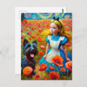 Alice in der Sternennacht mit Toto Dog Postkarte (Vorne/Hinten)