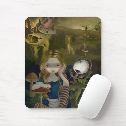 Alice in einem Bosch Landschaftsmärchenland Mousepad (Mit Mouse)
