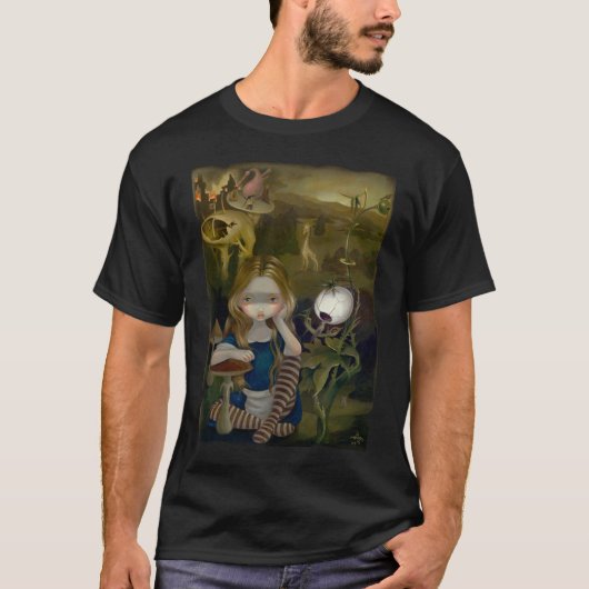 Alice in einem Bosch Landschaftsmärchenland T-Shirt (Vorderseite)