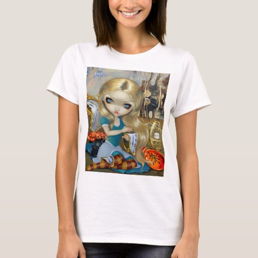 "Alice in einem Dalí-Traum" T-Shirt (Vorderseite)