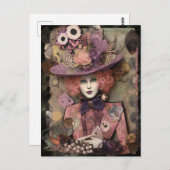 Alice in einem extravaganten Hut Postkarte (Vorne/Hinten)