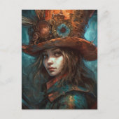 Alice in einem Top Hat Postkarte (Vorderseite)