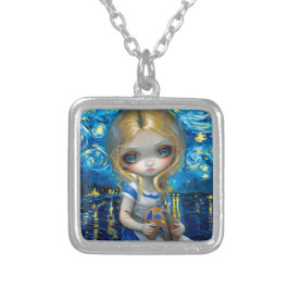 "Alice in einem Van Gogh Nocturne" Versilberte Kette