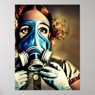 Alice in einer Gasmaske Poster