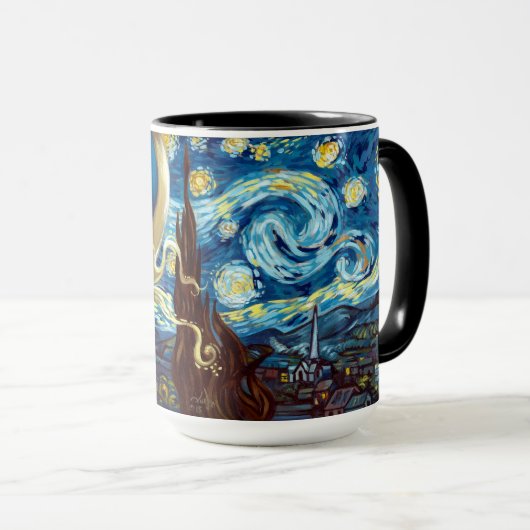 "Alice in einer Sternennacht" Tasse (VorderseiteRechts)