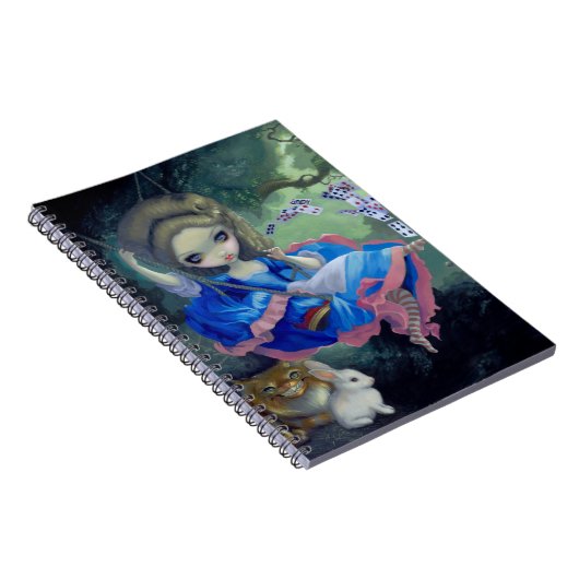"Alice in Fragonards Schwingen" Notizbuch Notizblock (Rechte Seite)