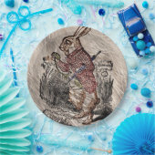 Alice #in Märchenland-Kaninchen-Skizze-Kunst Pappteller (Party)