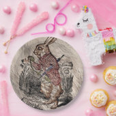 Alice #in Märchenland-Kaninchen-Skizze-Kunst Pappteller (Party)