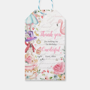 Alice in Onederland 1. Geburtstag Mad Tea Party Geschenkanhänger
