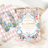 Alice in ONEderland 1. Geburtstag Whimsical Einladung