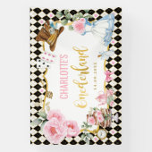 Alice in Onederland 1st Birthday Tea Party Banner (Vertikal)