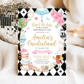 Alice in Onederland Birthday Invitation Einladung