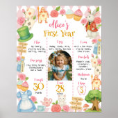 Alice in Onederland Erstes Jahr Foto Meilenstein Poster (Vorne)