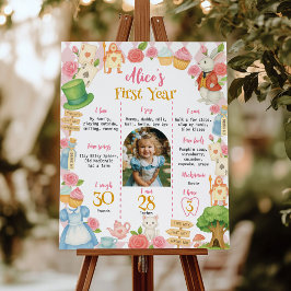 Alice in Onederland Erstes Jahr Foto Meilenstein Poster