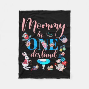 Alice In Onederland Familie Mama des Geburtstagski Fleecedecke