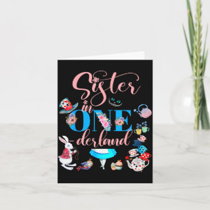 Alice In Onederland Familien Schwester des Geburts Karte