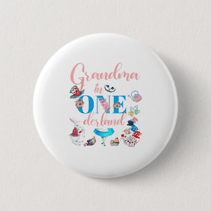 Alice in Onederland Familiengroßmutter des Geburts Button