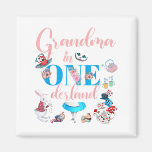 Alice in Onederland Familiengroßmutter des Geburts Magnet