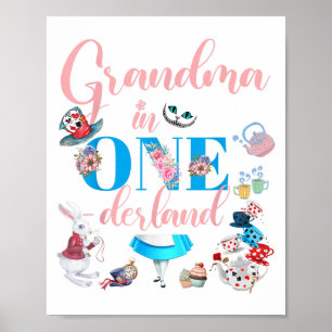 Alice in Onederland Familiengroßmutter des Geburts Poster