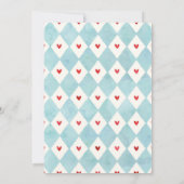 Alice in ONEderland Geburtstag Einladung Tee Party (Rückseite)