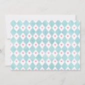 Alice in ONEderland Geburtstag Einladung Tee Party (Rückseite)