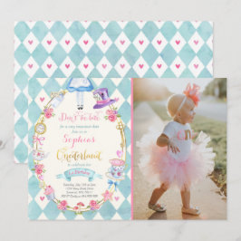 Alice in ONEderland Geburtstag Einladung Tee Party