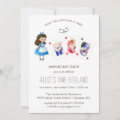 Alice in ONEderland Geburtstag Whimsical Tea Party Einladung (Vorderseite)