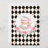 Alice in Onederland Geburtstagsparty Danke Karte (Rückseite)