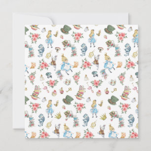 Alice in Onederland Geburtstagsparty Napkins Einladung