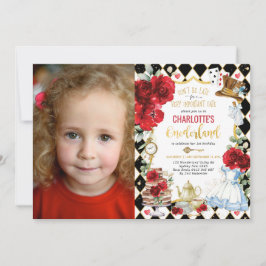 Alice in Onederland Mad Hatter 1. Geburtstagstee Einladung