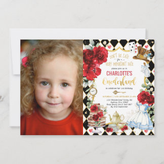 Alice in Onederland Mad Hatter 1. Geburtstagstee Einladung