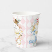 Alice in Onederland, Mädchen, 1. Geburtstag Paper  Pappbecher (Rechts)