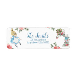 Alice in Onederland-Rücksendeadressen-Aufklebern