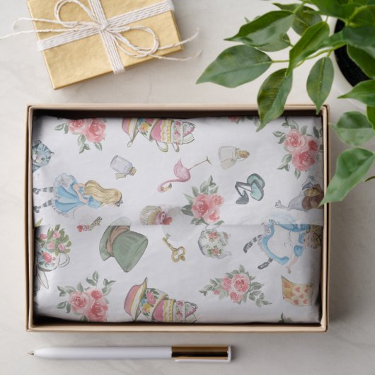 Alice in Onederland-Themenpapier Seidenpapier (Geschenk)