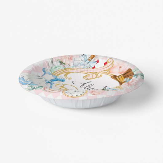 Alice in Onederland verrückter Hassentee Party Geb Pappteller (Gewinkelt)