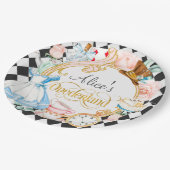 Alice in Onederland verrückter Hassentee Party Geb Pappteller (Schrägansicht)