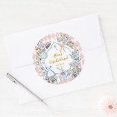 Alice in Onederland Whimsical Birthday Runder Aufkleber (Umschlag)