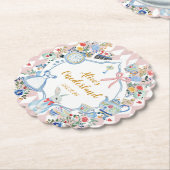 Alice in Onederland Whimsical Birthday Untersetzer (angewinkelt)