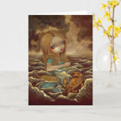 "Alice in the Pool of Tränen" Grußkarte Karte (Gelbe Blume)