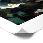 Alice in the Wonderland and the White Rabbit Poster (Ecke)