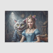 Alice in the Wonderland with Cheshire Cat Seidenpapier (Vorderseite)